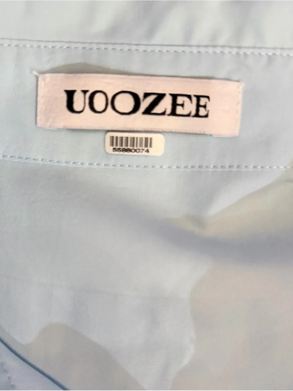 Uoozee Women’s Light Blue Long SleeveButton Shirt Dress Size M